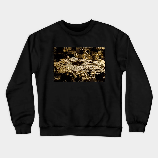 Golden Musical Background Crewneck Sweatshirt by mavicfe
